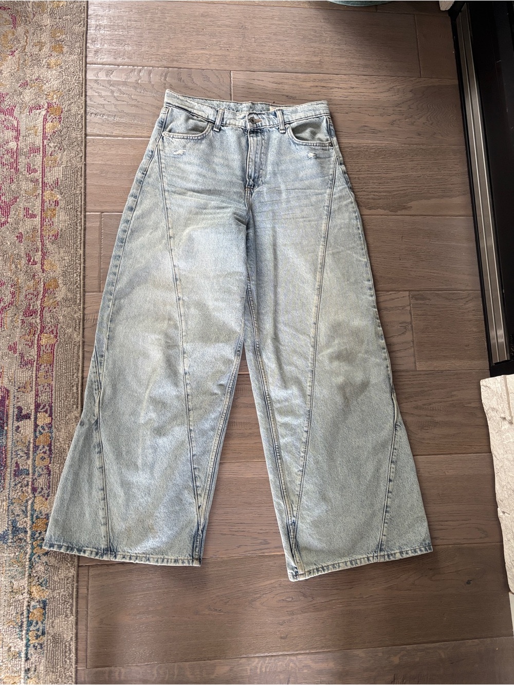 rag & bone Light Blue Wide-Leg Jeans